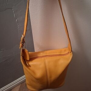 Coach Yellow Leather Shoulder Bag
